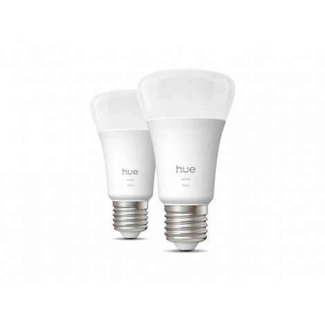 Philips Hue W 810 A60 2P EU | E27 | 7 W | Warm white to cool white light | Bluetooth, Zigbee