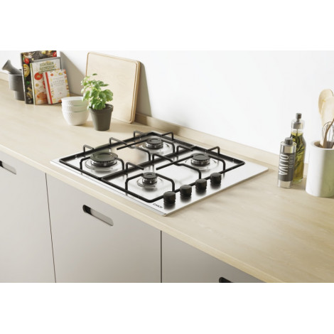 Candy Hob | Idea CHW6LBX/4U2 | Gas | Number of burners/cooking zones 4 | Knob | Stainless Steel