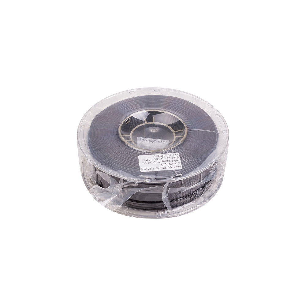3D spausdinimo plastikas PETG, 1.75mm, 1kg, juodas
