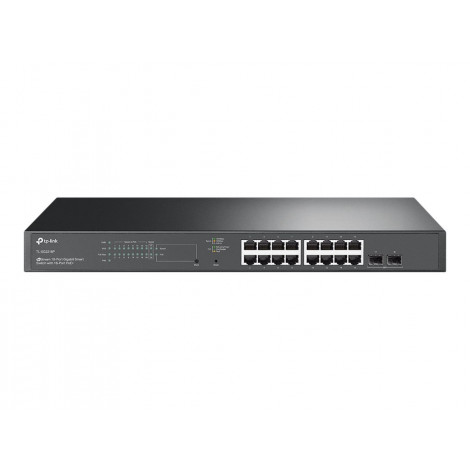 TP-LINK | SG2218P | JetStream 18-Port Gigabit Smart Switch with 16-Port PoE+ | Rack-mountable | Managed