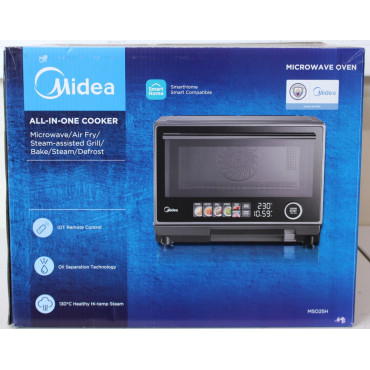 SALE OUT. Midea MSO25H Microwave oven with Grill, Airfry and Steam function, 25 L, Black | Midea Microwave oven | MSO25H | Free 