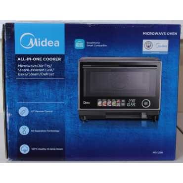 SALE OUT. Midea MSO25H Microwave oven with Grill, Airfry and Steam function, 25 L, Black | Midea Microwave oven | MSO25H | Free 