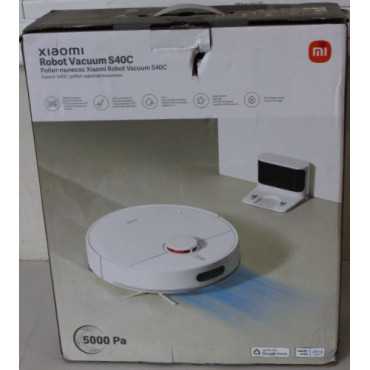 SALE OUT. Xiaomi Robot Vacuum S40C EU | Xiaomi Robot Vacuum S40C EU | Wet&Dry | 2600 mAh | Dust capacity 0.52 L | 5000 Pa | Whit