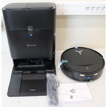 SALE OUT. Ecovacs DEEBOT T80S OMNI BLACK Vacuum cleaner, Robot, Wet&Dry, 24800Pa, TruEdge 3.0, AIVI 3D 3.0, 6400 mAh, Black + Au