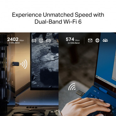 TP-LINK AX3000 Dual Band Wi-Fi 6 Wireless USB Adapter | Archer TX50U | 2.4 GHz, 5 GHz | 802.11ax | MU-MiMO No | no PoE | Antenna