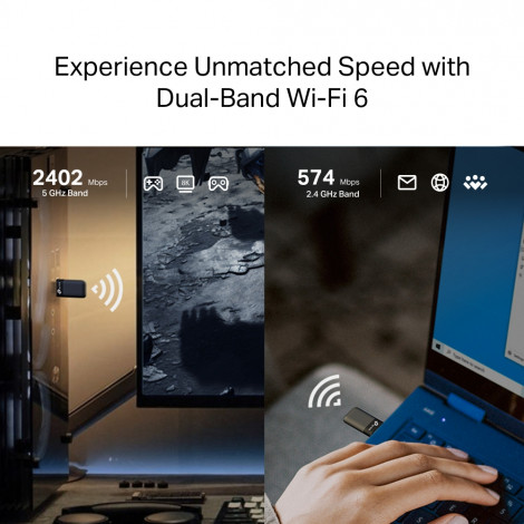 TP-LINK AX3000 Dual Band Wi-Fi 6 Wireless USB Adapter | Archer TX50U | 2.4 GHz, 5 GHz | 802.11ax | MU-MiMO No | no PoE | Antenna