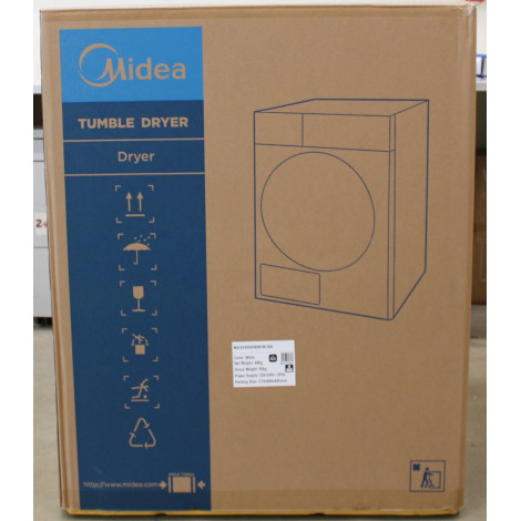 SALE OUT. | Midea Dryer Machine | MD205H80BW/W-BK | Energy efficiency class C | Front loading | 8 kg | LED | Depth 60 cm | White