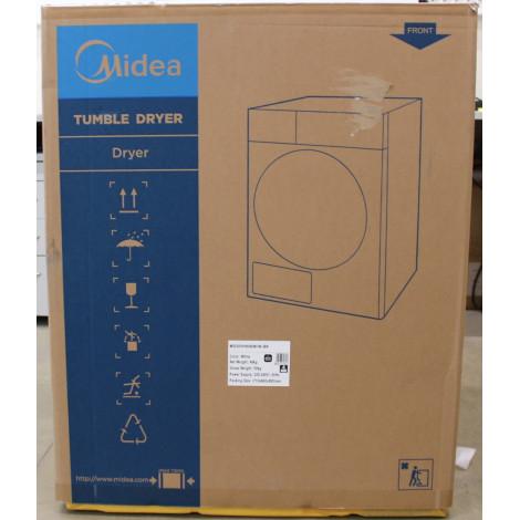 SALE OUT. | Midea Dryer Machine | MD205H80BW/W-BK | Energy efficiency class C | Front loading | 8 kg | LED | Depth 60 cm | White