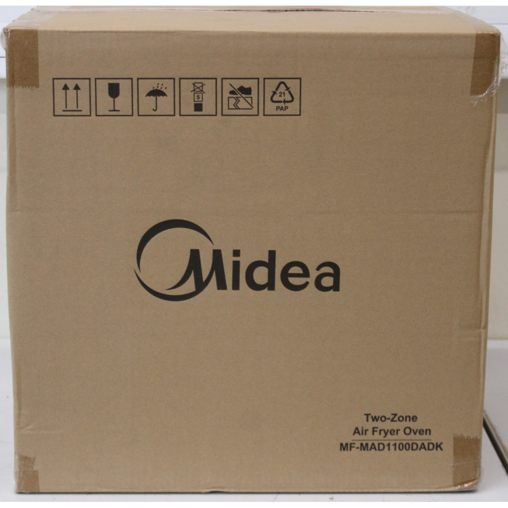 SALE OUT. Midea MAD1100DADK Air fryer digital,Two-zone cavity, 6.4L + 4.4L | Midea Two Zone Airfryer | MAD1100DADK | Power 1850 