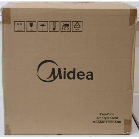 SALE OUT. Midea MAD1100DADK Air fryer digital,Two-zone cavity, 6.4L + 4.4L | Midea Two Zone Airfryer | MAD1100DADK | Power 1850 