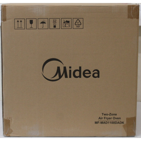 SALE OUT. Midea MAD1100DADK Air fryer digital,Two-zone cavity, 6.4L + 4.4L | Midea Two Zone Airfryer | MAD1100DADK | Power 1850 