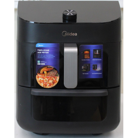 SALE OUT. Midea MAD1100DADK Air fryer digital,Two-zone cavity, 6.4L + 4.4L | Midea Two Zone Airfryer | MAD1100DADK | Power 1850 