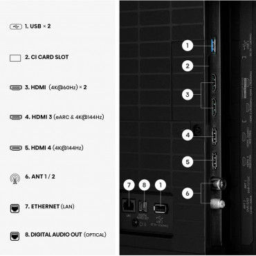 Hisense 55U7SE 55" (139 cm) UHD MiniLED Smart TV | Hisense