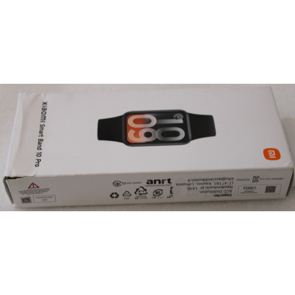 SALE OUT. Xiaomi Smart Band 10 Pro | AMOLED | Heart rate monitor | Waterproof | Bluetooth | UNPACKED, DAMAGED PACKAGING, SCRATCH