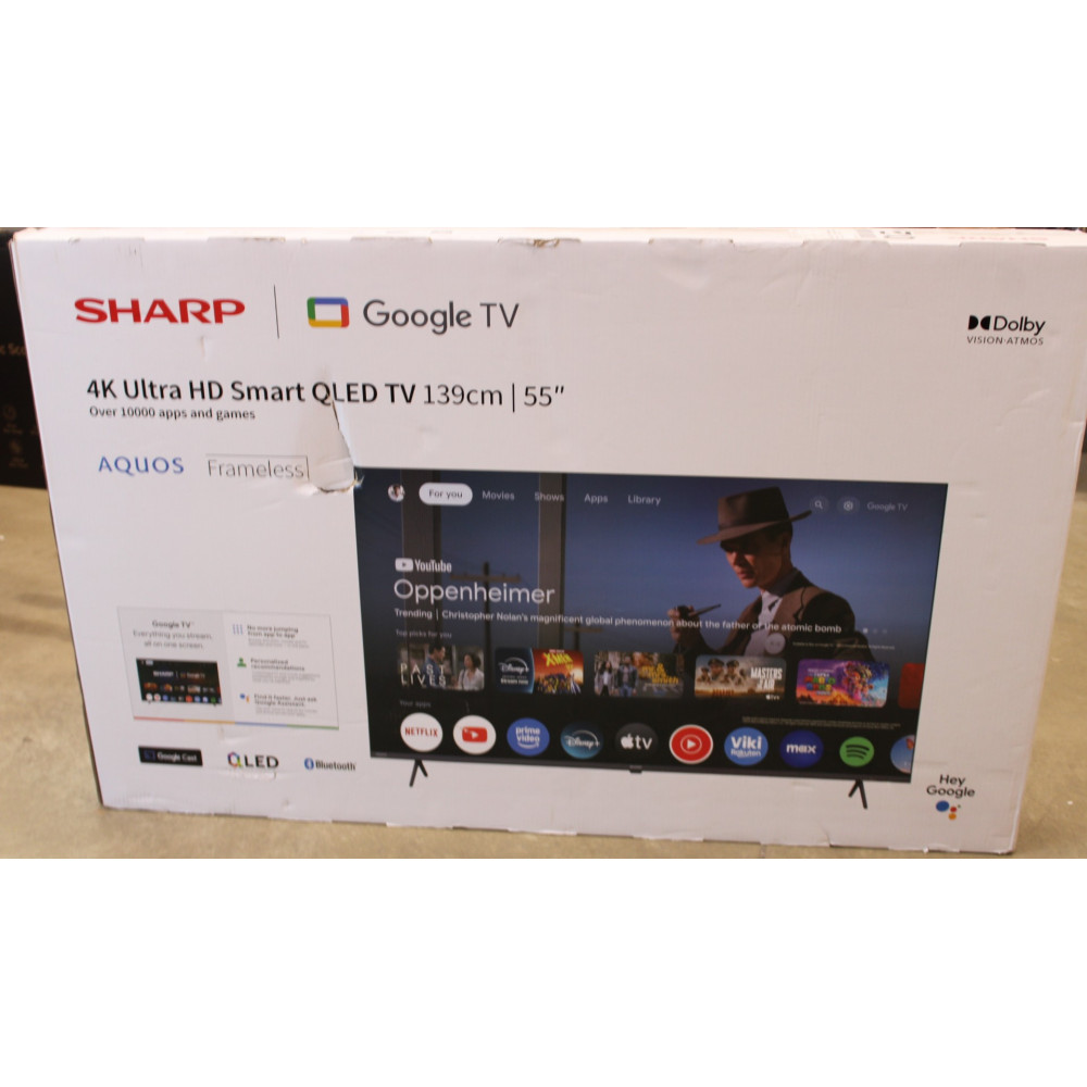 SALE OUT. Sharp 55HP5265E 55" (139cm) QLED 4K Ultra HD Google TV, Dolby Vision, Dolby Atmos | SALE OUT. Sharp 55HP5265E | 55 | S