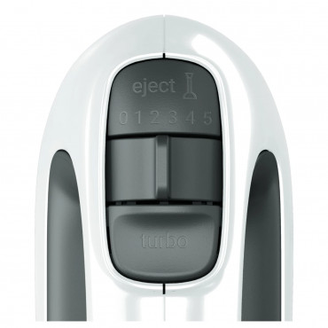 TEFAL | Hand mixer | HT460138 Prep'Mix | 500 W | Hand Mixer | Number of speeds 5 | Turbo mode | White/Grey