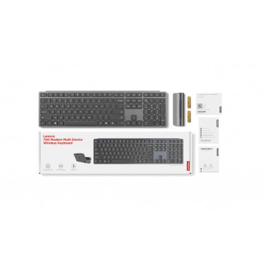 Lenovo | 700 Modern Multi-Device | Keyboard | Wireless | Lithuanian | Bluetooth | Luna Grey