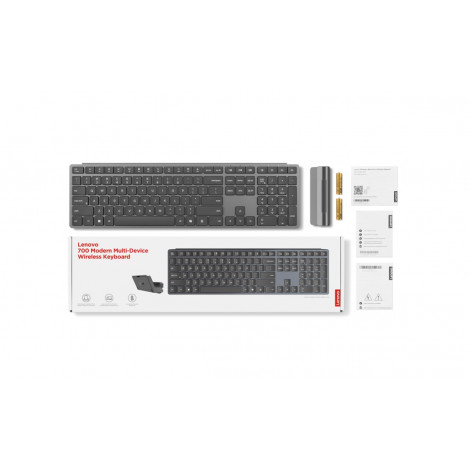 Lenovo | 700 Modern Multi-Device | Keyboard | Wireless | Lithuanian | Bluetooth | Luna Grey