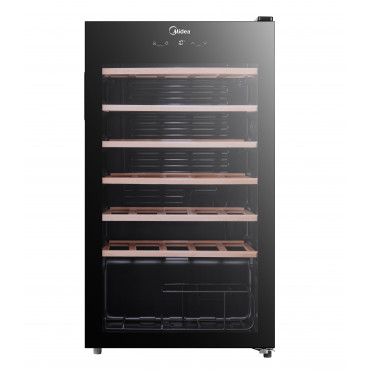 Midea Wine Cooler | MDRW150FGG22W | Energy efficiency class Class G | Free standing | Bottles capacity 34 | Black