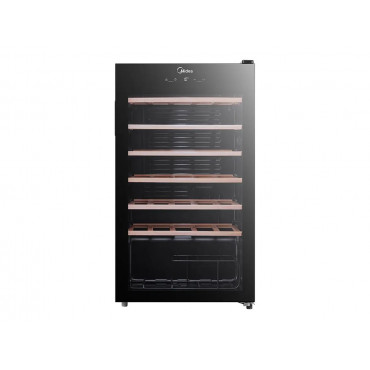 Midea Wine Cooler | MDRW150FGG22W | Energy efficiency class Class G | Free standing | Bottles capacity 34 | Black