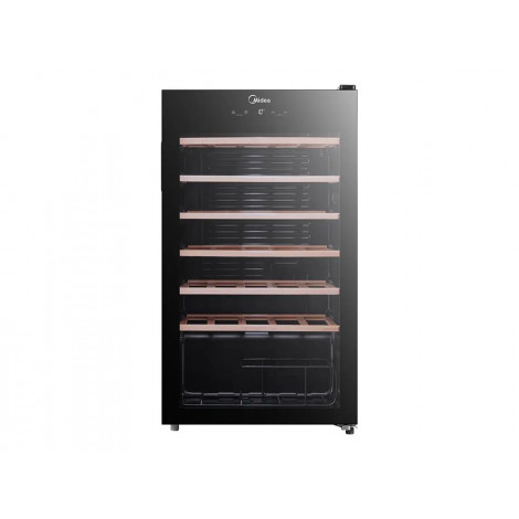 Midea Wine Cooler | MDRW150FGG22W | Energy efficiency class Class G | Free standing | Bottles capacity 34 | Black