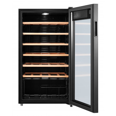 Midea Wine Cooler | MDRW150FGG22W | Energy efficiency class Class G | Free standing | Bottles capacity 34 | Black