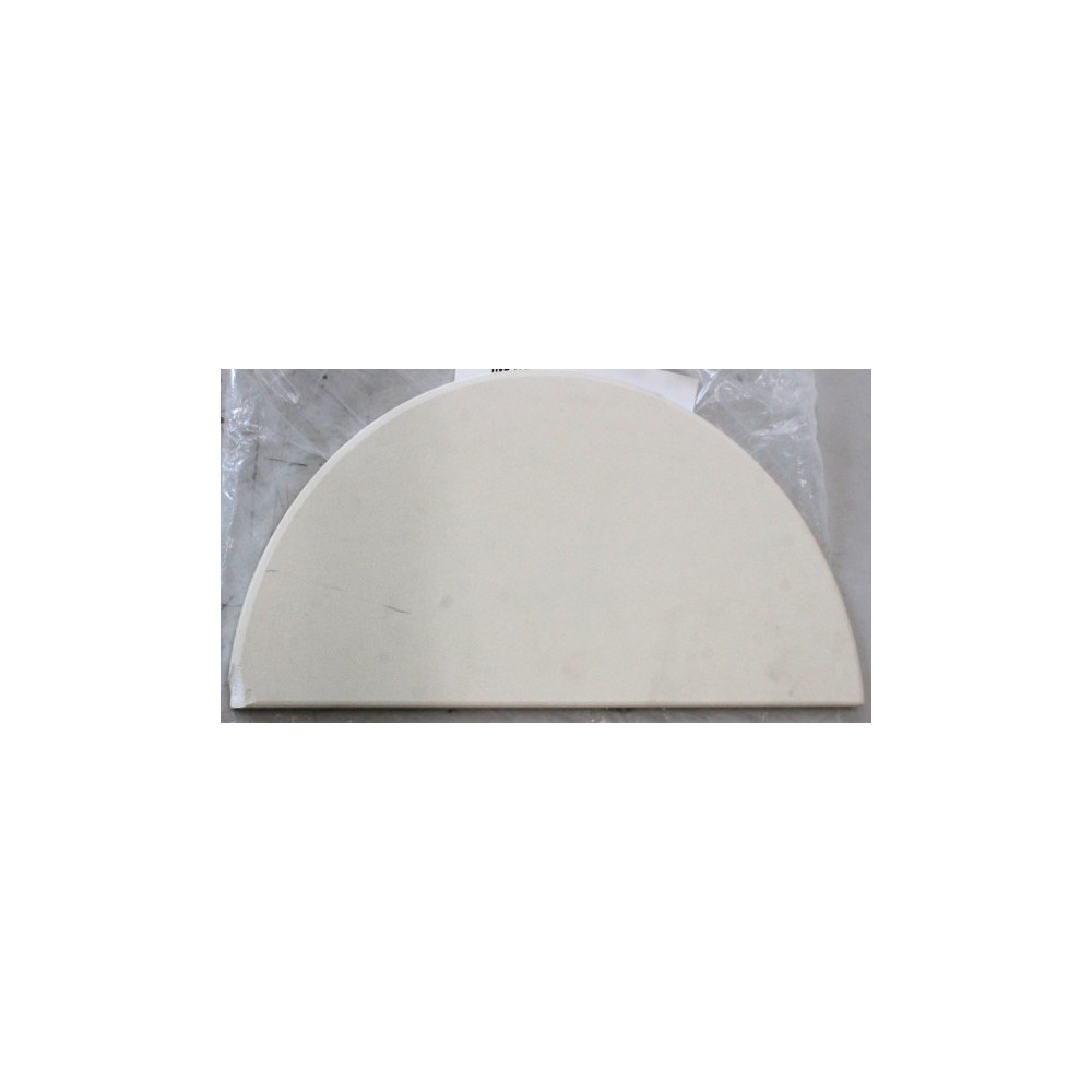 SALE OUT. TunaBone | Half moon pizza stone, 190 mm for Kamado 23/24inch | CHIPPED CORNER
