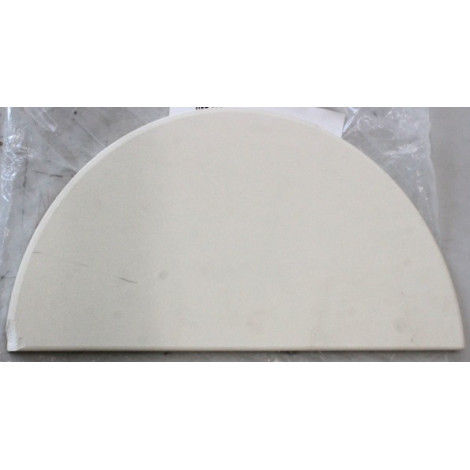 SALE OUT. TunaBone | Half moon pizza stone, 190 mm for Kamado 23/24inch | CHIPPED CORNER