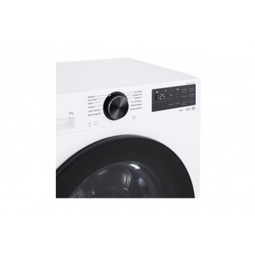 LG F2X50S8TLB Washing Machine, Front Load, Capacity 8 kg, Spin speed 1200 rpm, White | LG