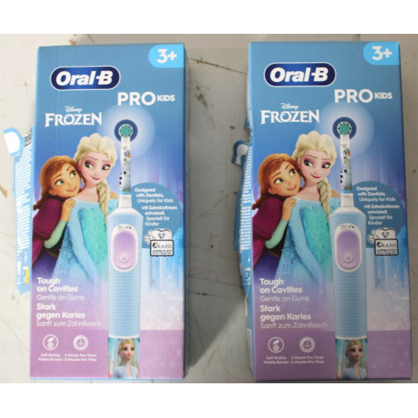 SALE OUT. Oral-B Vitality PRO Kids Frozen Electric Toothbrush, Blue | Oral-B Electric Toothbrush | Vitality PRO Kids Frozen | Wa