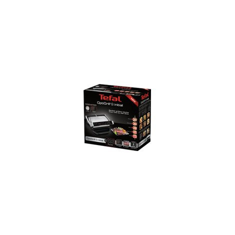 TEFAL | OptiGrill Initial | GC706D | Contact grill | 2000 W | Black/Stainless steel