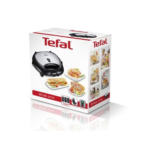 TEFAL | Sandwich Maker | SW341D12 Snack Time | 700 W | Number of plates 2 | Stainless Steel/Black