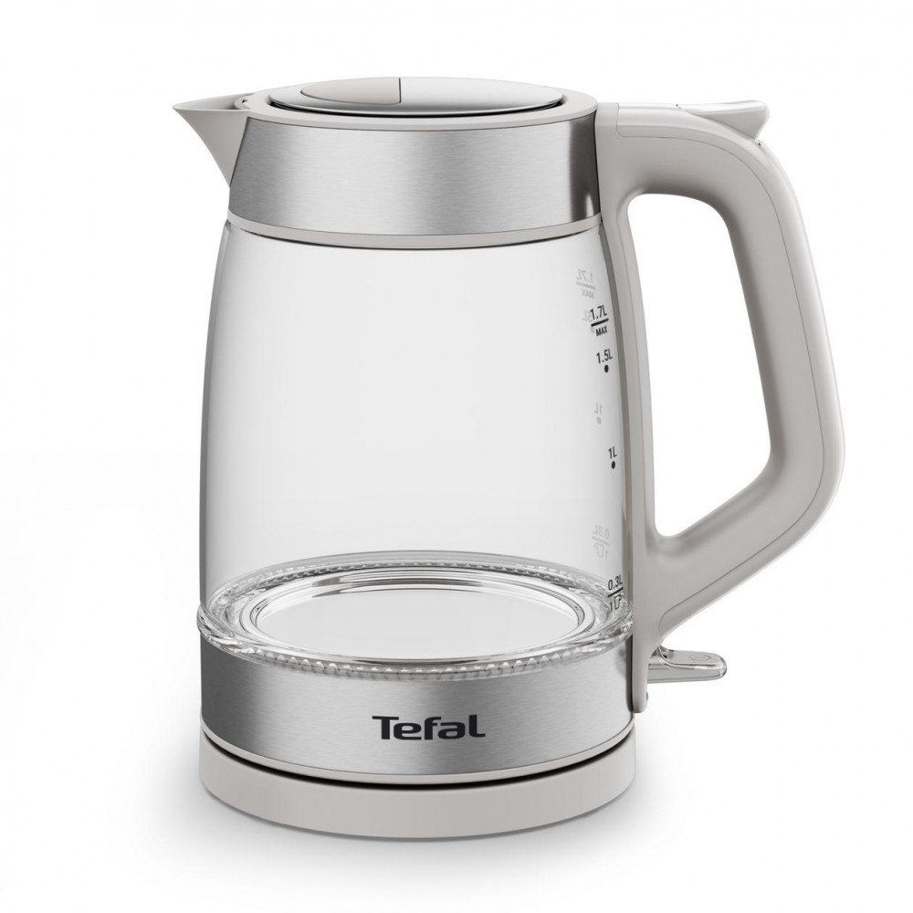 TEFAL Kettle | KI605B30 | 2200 W | Electric | 1.7 L | Glass | 360 rotational base | Grey