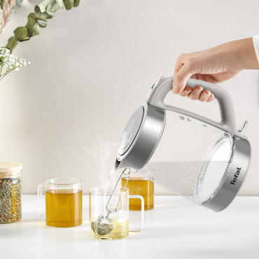 TEFAL Kettle | KI605B30 | 2200 W | Electric | 1.7 L | Glass | 360 rotational base | Grey