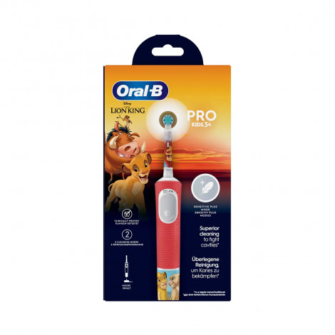 Oral-B Electric Toothbrush | Pro Kids 3+ Lion King | Rechargeable | For kids | Number of brush heads included 1 | Number of teet