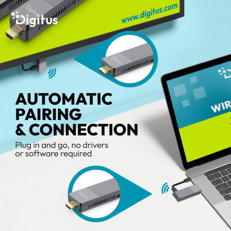 Digitus 4K Wireless HDMI Extender Set, 150 m, 4K/60Hz | DS-55359