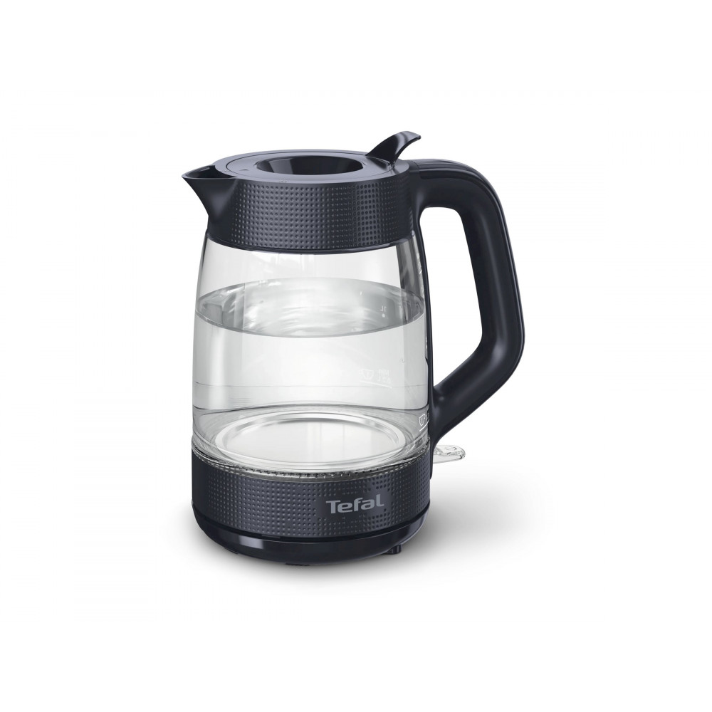 TEFAL Kettle | KO2G08E0 | 2000 W | Electric | 1.7 L | Heat-resistant glass | 360 rotational base | Black/Transparent