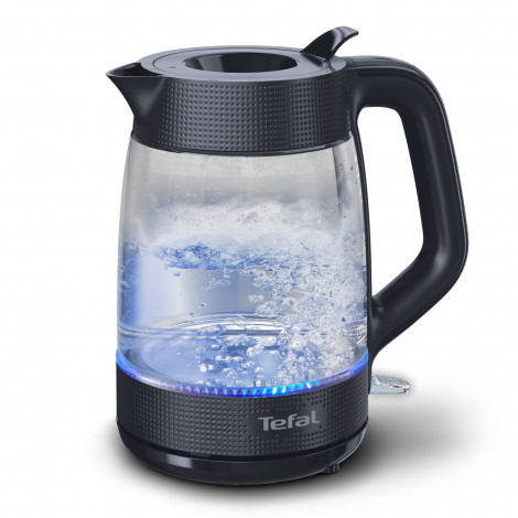 TEFAL Kettle | KO2G08E0 | 2000 W | Electric | 1.7 L | Heat-resistant glass | 360 rotational base | Black/Transparent