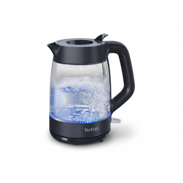 TEFAL Kettle | KO2G08E0 | 2000 W | Electric | 1.7 L | Heat-resistant glass | 360 rotational base | Black/Transparent