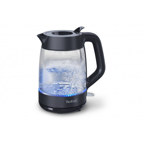 TEFAL Kettle | KO2G08E0 | 2000 W | Electric | 1.7 L | Heat-resistant glass | 360 rotational base | Black/Transparent