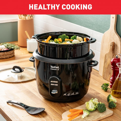 TEFAL | RK103811 Classic 2 | Rice cooker | 600 W | 5 L | Number of programs 3 | Black