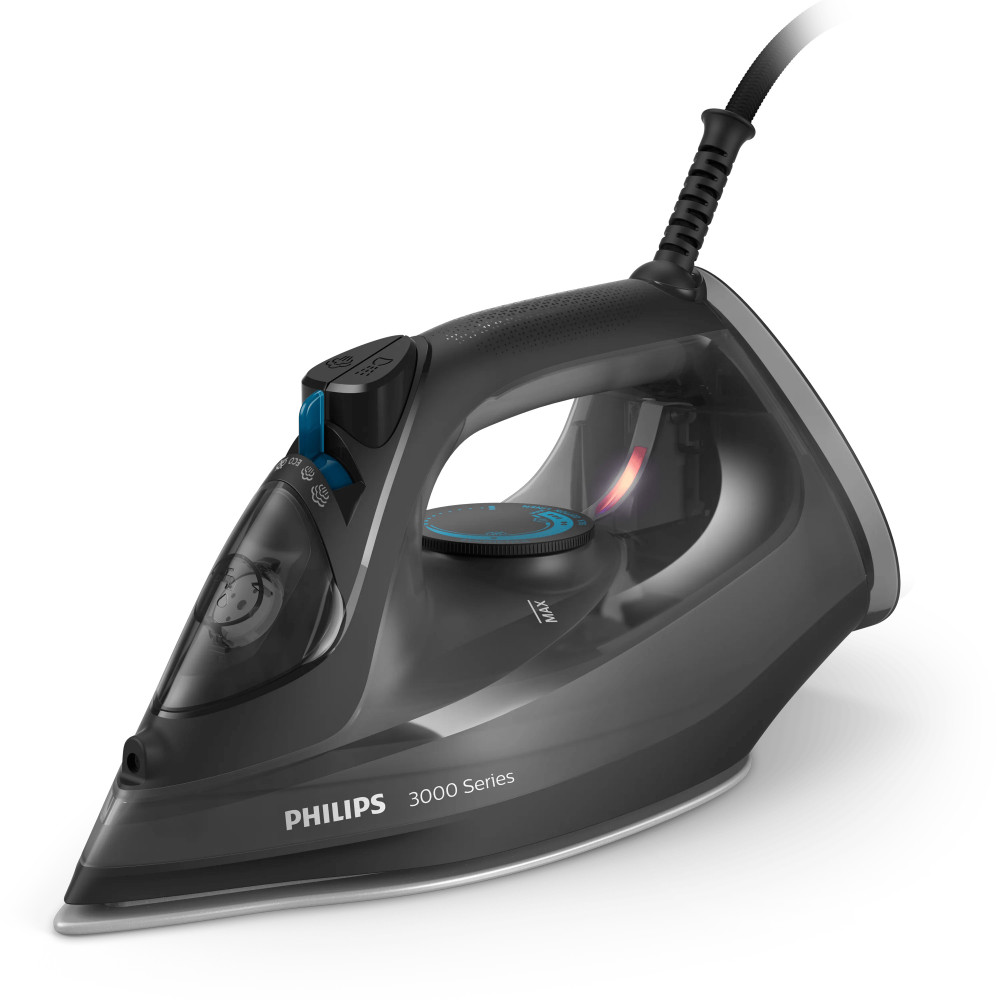 Philips Steam iron | DST3041/80 3000 series | Steam Iron | 2600 W | Continuous steam 40 g/min | Water tank capacity 300 ml | Bla