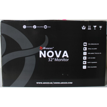 SALE OUT. Arozzi Nova 32" IPS, 180Hz, Computer Monitor - Black | Arozzi | Nova | 32 " | IPS | QHD | 16:9 | 180 Hz | 1 ms | 2560 