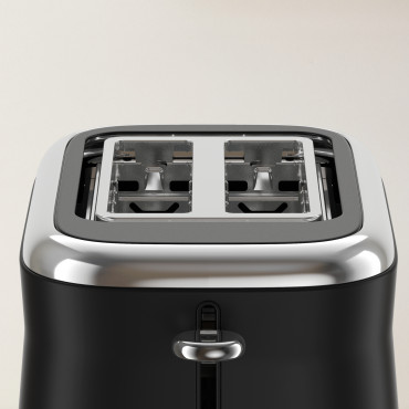 TEFAL Toaster | TT7208E0 Collection Retro | Power 850 W | Number of slots 2 | Housing material Stainless steel | Black