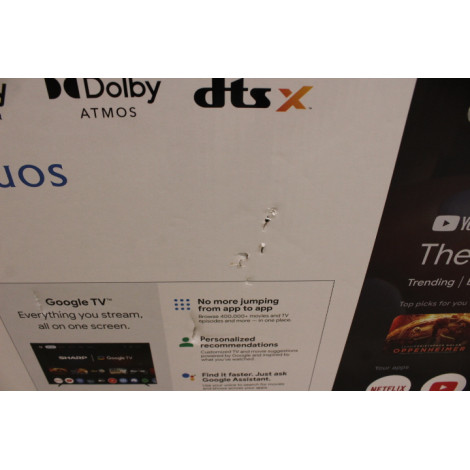 SALE OUT. Sharp 50HR7265E 50" (126cm) QLED 144Hz 4K Ultra HD Google TV, Dolby Vision, Dolby Atmos, Central Stand | SALE OUT. Sha