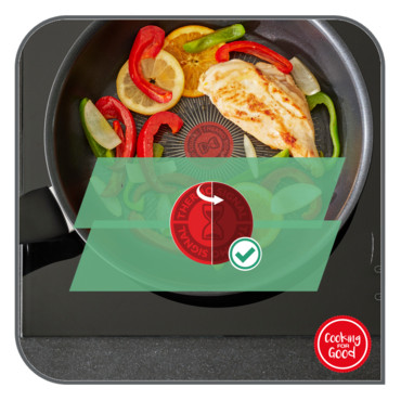 TEFAL | Frying Pan | B5690453 Easy Plus | Frying | Diameter 24 cm | Not suitable for induction hob | Fixed handle
