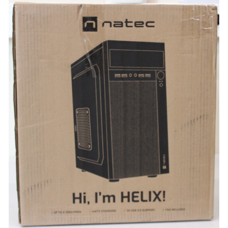 SALE OUT. | Natec | PC Case | Helix Matx | Black | Mini Tower | DAMAGED PACKAGING