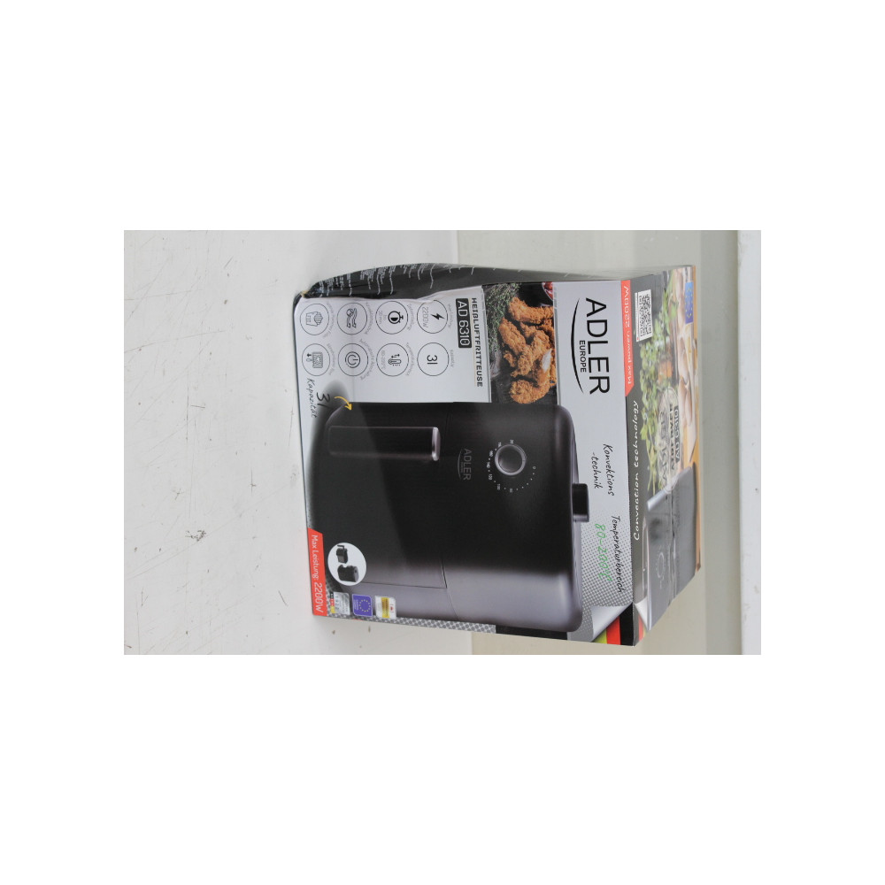 SALE OUT. Adler AD 6310 Airfryer, Capacity 3L, Black | SALE OUT. Adler | Airfryer | AD 6310 | Power 2200 W | Capacity 3 L | High