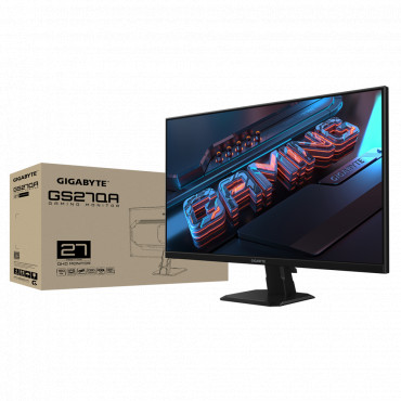 Gigabyte | Gaming Monitor | GS27QA | 27 " | IPS | QHD | 16:9 | 180 Hz | 1 ms | 2560 x 1440 pixels | 300 cd/m | HDMI ports quanti