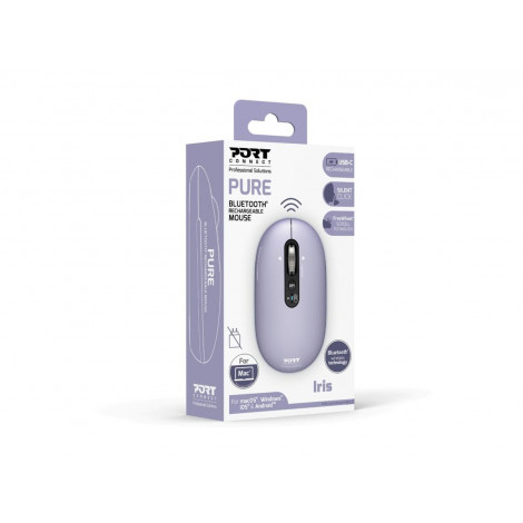 PORT CONNECT Mouse | PURE MAC | Wireless | Bluetooth | Lavender